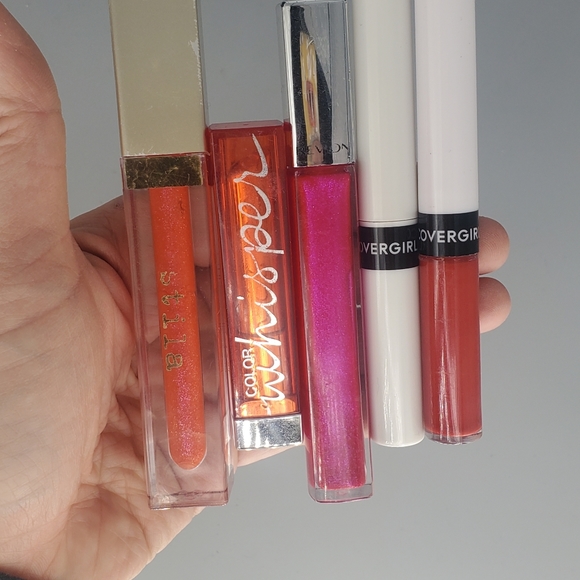 Lot of 4 Bright Hot Pink And Orange Lipsticks and Lipglosses, Stila, Revlon - Picture 6 of 6